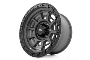 GMC K1500 Suburban Wheel - Rough Country - 85 Series, Simulated Beadlock - Gunmetal Gray/Black - '92-'99
